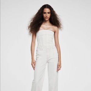 Zara Denim Corset Jumpsuit